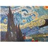 Image 4 : Starry Night Replica Artwork, #120 Signed by Artist, Unframed 27"x23"