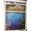 Image 2 : Waikiki Beach Artwork Signed Alexander Chen 617/1000 w/ COA, Unframed 17"x23"