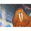 Image 2 : Walrus Artwork, Unframed 30"x25" (corner damage)