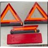 Image 2 : Qty 4 Strato-Flare Emergency Warning Triangle Flare Kits in Case