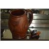 Image 3 : WOODEN BOAR FIGURES (MALE & FEMALE), WOOD MUG & HEART MIRROR (4 PCS)