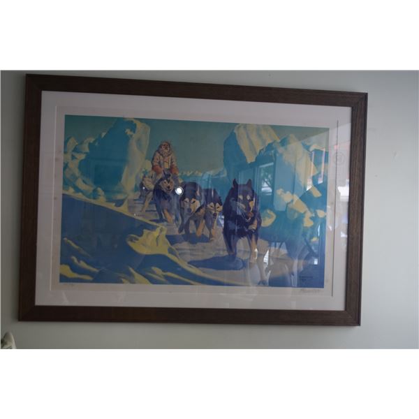 FRAMED FRED MACHETANZ SIGNED & NUMBERED PRINT, "TRAIL THROUGH THE PRESSURE ICE", 537/950
