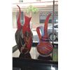 Image 1 : BAIJAN ART GLASS VASE BY RUSSIAN ARTIST E. ZAREH & HANDBLOWN GLASS CAT VASE (2 PCS)