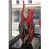 Image 2 : BAIJAN ART GLASS VASE BY RUSSIAN ARTIST E. ZAREH & HANDBLOWN GLASS CAT VASE (2 PCS)