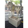 Image 3 : CHINESE ANTIQUE REPRODUCTION GLAZED POTTERY FIGURE OF A TANG STYLE HORSE ON WHITE PEDESTAL BASE (31"