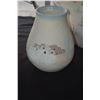 Image 2 : HAND PAINTED CERAMIC OVAL JAR W/HAND PAINTED SCENE OF A SOUTHWEST VILLAGE BY RED LINE STUDIOS (9" & 