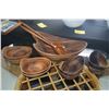 Image 1 : WOOD SALAD BOWLS; SIGNED & KOA SERVING SPOONS (11 PCS)