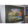 Image 1 : FRAMED WATERCOLOR ON PAPER, "PARADISE FOUND", DEPICTING A COLORFUL HAWAIIAN LANDSCAPE SCENE W/A WOOD