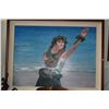 Image 1 : KOA FRAMED OIL ON CANVAS, HULA DANCER; SIGNED S. PASCHAL (46 1/2" X 36 1/2")