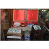Image 1 : COLLECTION OF CLOISONNE BOXES, CHOPS & ANTIQUE CHINESE SHARD BOX (9 PCS)