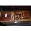 Image 1 : ASSORTED KOA & MONKEYPOD: MARTIN & MACARTHUR WEDDING ALBUM, COVERED BOXES, BOWLS, TRAY & BEAD NECKLA