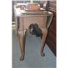 Image 2 : ANTIQUE GATE LEG TABLE W/GLASS