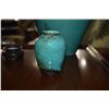 Image 3 : VINTAGE 10" CZECH BOHEMIAN MALACHITE VASE, MINIATURE CHINESE GINGER JAR, VASE & 14" CERAMIC VASE; SI