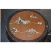 Image 2 : ROUND CHINESE COROMANDEL STYLE COFFEE TABLE W/GLASS (33")