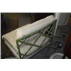 Image 4 : BAMBOO STYLE CAST ALUMINUM ARM CHAIRS W/UPHOLSTERED SEATS & PILLOW BACKS (3 PCS)