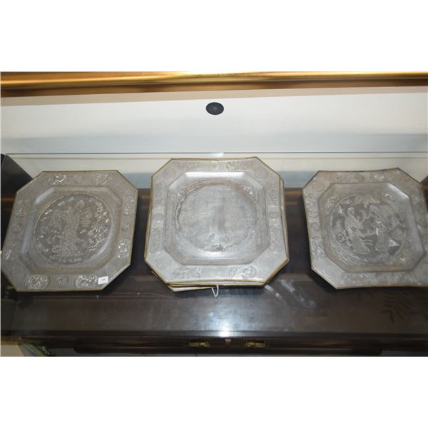 CHINESE PEWTER PLATES, CA. 1870 (8 PCS)