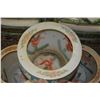 Image 3 : VINTAGE CHINESE PLANTER/FISHBOWL, PINK & BLUE FLORAL MOTIF & GOLD FISH INTERIOR (12") (3 PCS)