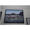 Image 1 : FRAMED OIL ON CANVAS, "PARADISE", DEPICTING CATTLE GRAZING IN A PASTURE BY A SMALL STREAM; LEWIS LOL