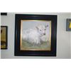 Image 1 : FRAMED OIL ON CANVAS, "UNTITLED", DEPICTING A CALF; LINDA ST. CLAIR (20" X 20")
