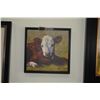 Image 1 : FRAMED OIL ON CANVAS, "BABY FACE"; SIGNED CLEO (CLEO LUTHER FORBES) (11" X 11")