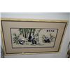 Image 1 : FRAMED EMBROIDERY, PANDAS (26" X 16 1/2")