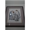 Image 1 : FRAMED WATERCOLOR, "EMPEROR PENGUINS"; SIGNED (20 1/4" X 23 2/4")