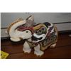 Image 1 : WHITE INDIAN ELEPHANT CERAMIC FIGURINE - DE ROSA COLLECTION LIMITED EDITION 049/2000