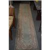 Image 1 : CHINESE CELADON WOOL RUNNER, PINK & IVORY (24" X 112")