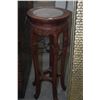 Image 1 : PAIR CHINESE HARDWOOD STANDS W/MARBLE INSERTS