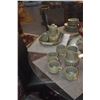Image 1 : VINTAGE RETRO WEDGWOOD CAMBRIAN GREEN STONEWARE DISHES, CUPS, COFFEE POT, CREAMER, SUGAR & SERVING P