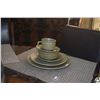 Image 5 : VINTAGE RETRO WEDGWOOD CAMBRIAN GREEN STONEWARE DISHES, CUPS, COFFEE POT, CREAMER, SUGAR & SERVING P