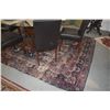 Image 1 : IRANIAN SAROUK HAND KNOTTED WOOL PINE RUG, THE DEEP BLUE FIELD W/A DIAMOND SHAPE MEDALLION FILLED W/