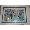 Image 1 : FRAMED FLORAL PRINT; SIGNED (37 1/2" X 25 1/2")