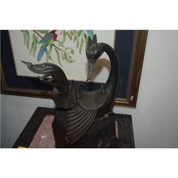 THAI BRONZE "HONG", A CELESTRIAL SWAN FIGURE (DOES NOT INCLUDE STAND)