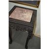 Image 2 : CARVED TABLE W/PINK MARBLE INSERT