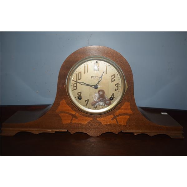 INGRAHAM 8 DAY MANTLE CLOCK W KEY McClain Auctions Hawaii ingraham-8-day-mantle-clock-w-key-mcclain-auctions-hawaii
