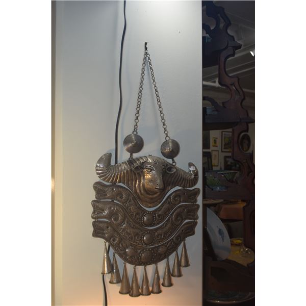 ETHNIC "MIAO" NECKLACE/BREAST PLATE WATER BUFFALO METAL WORK