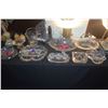 Image 1 : COLLECTION OF CAMBRIDGE WILD FLOWER ETCHED GLASS PLATES, BOWLS & SERVING PIECES (17 PCS) (DOES NOT I