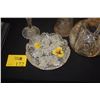 Image 2 : COLLECTION OF CUT CRYSTAL & GLASS VASES, BOWL & NAPKIN RINGS (12 PCS)
