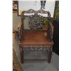 Image 1 : CHINESE CARVED ROSEWOOD CHAIR W/MOTHER OF PEARL INLAY