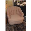 Image 2 : PAIR CHANNEL BACK UPHOLSTERED CLUB CHAIRS