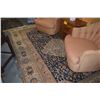 Image 1 : IRANIAN TABRIZ HAND KNOTTED WOOL PILE RUG, THE INDIGO BLUE FIELD W/VARIOUS ANIMALS AMIDST A GARDEN W