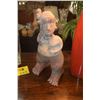 Image 1 : CERAMIC FERTILITY FIGURE & CARVED WOOD FIGURE (2 PCS)