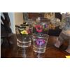Image 1 : GLASS FLOWER VASES (3 SIZES) (1 CHIPPED) (6 PCS)