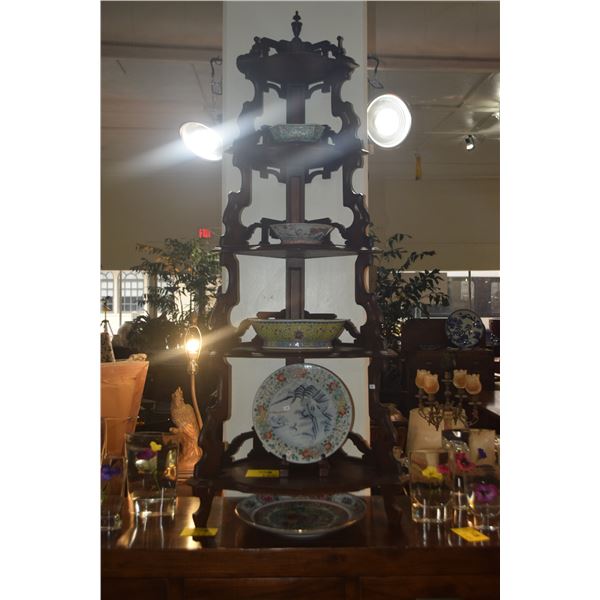 VICTORIAN CORNER STAND W/5 SHELVES