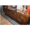 Image 1 : LARGE CHINESE 19TH CENTURY LATE QING DYNASTY ELM WOOD LONG RECTANGULAR CHEST, THE FRONT W/4 DRAWERS 