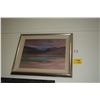 Image 1 : FRAMED WATERCOLOR ON PAPER, "SILKEN SKIES", DEPICTING A SWEEPING VIEW OF A MOUNTAIN, VALLEY & SKY TI