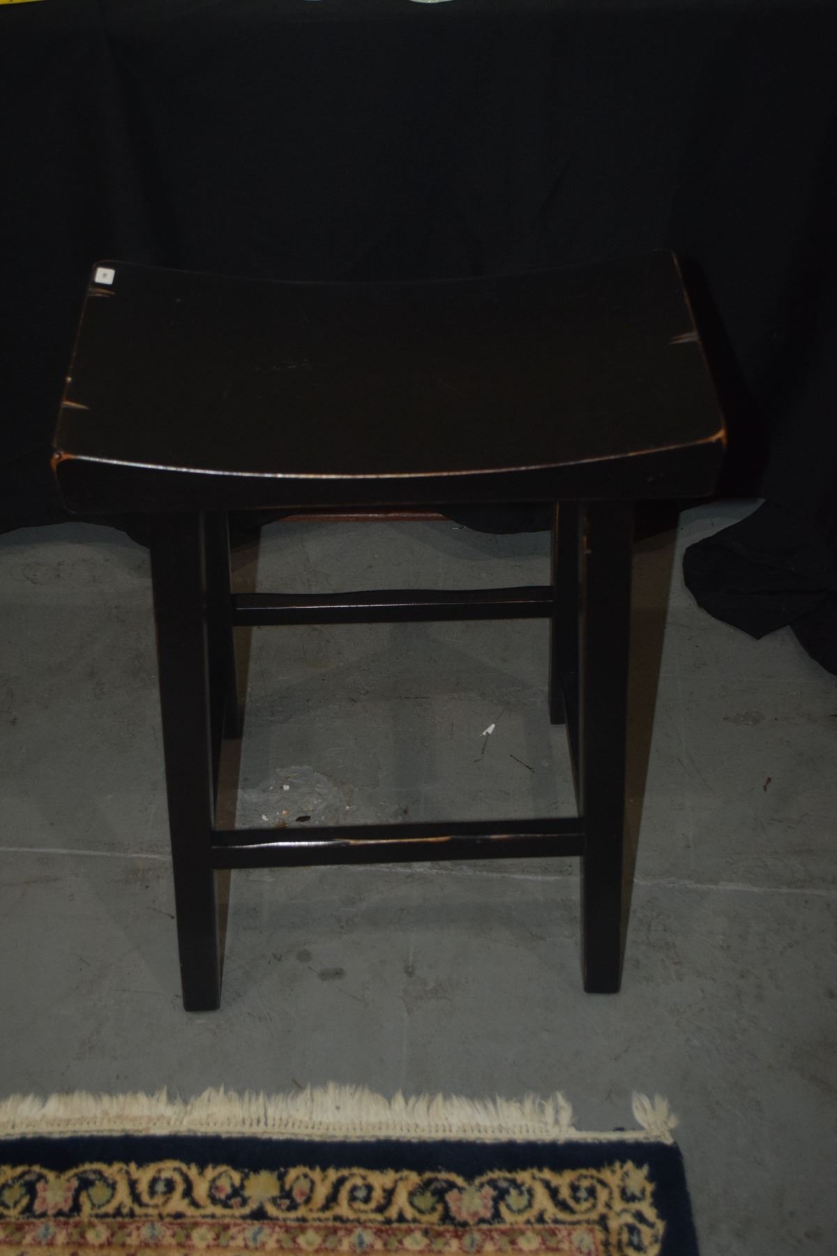 POTTERY BARN BLACK BAR STOOLS (PAIR)