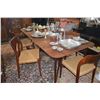 Image 1 : MID-CENTURY MODERN TEAK TABLE W/2 LEAVES & 6 CHAIRS