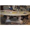 Image 1 : 54" ROUND MARBLE TOP TABLE